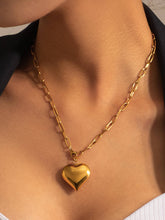 Load image into Gallery viewer, Large Heart Ball Chain Necklace
