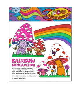 Mushroom Suncatchers Window Rainbow Stickers