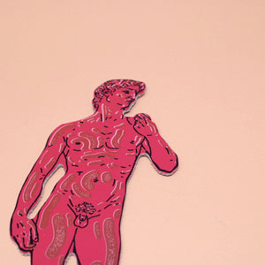 Ark Colour Design - David Statue Bookmark: Dark Red