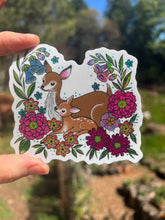 Load image into Gallery viewer, Astral Weekend - Deer and Fawn Glitter STICKER 3 Inch
