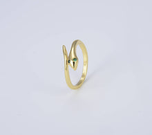 Load image into Gallery viewer, 14K Gold Snake Stackable Minimalist Gold Ring
