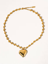 Load image into Gallery viewer, Large Heart Ball Chain Necklace
