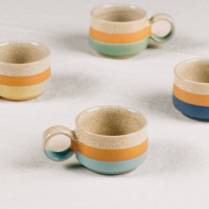 Kaphi Stacking Espresso Mugs Assorted