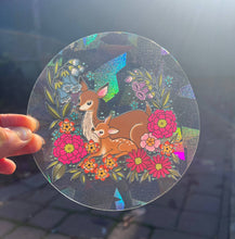 Load image into Gallery viewer, Deer &amp; Fawn Suncatcher Window Decal
