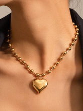 Load image into Gallery viewer, Large Heart Ball Chain Necklace
