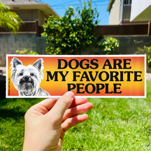 Dogs are my Favorite People Bumper Sticker